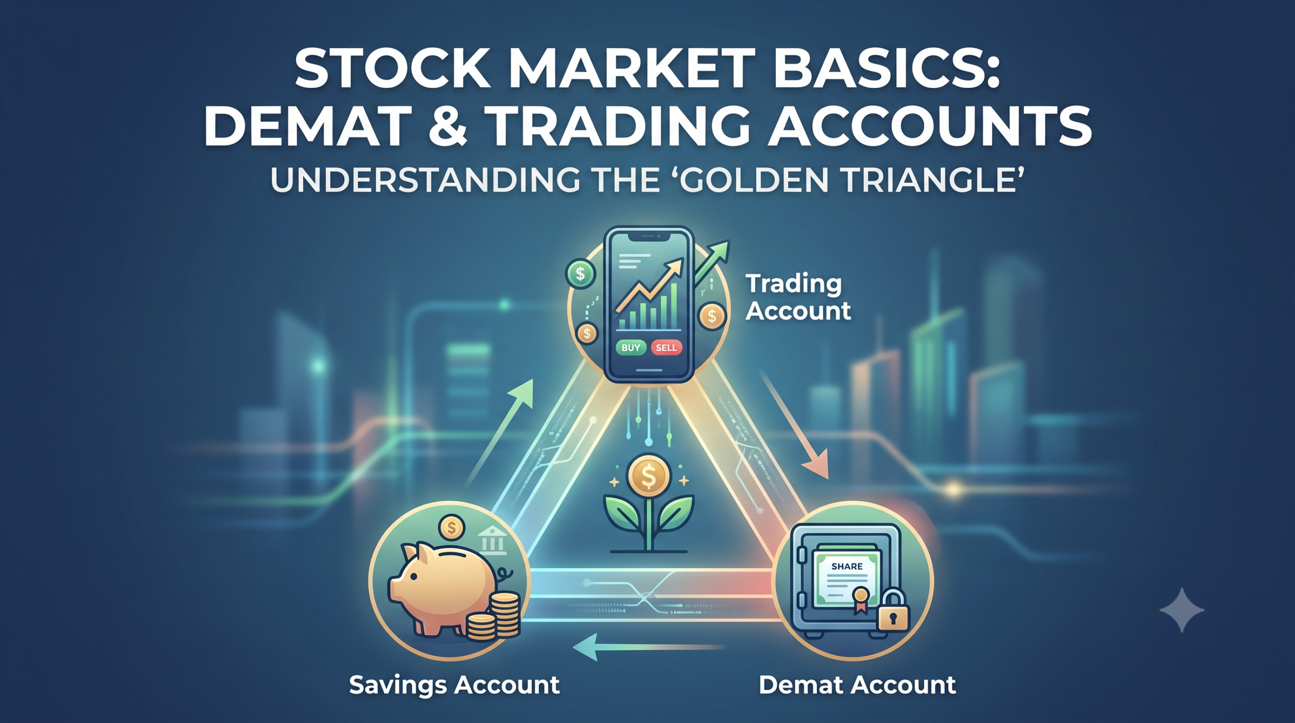 What is a Demat Account and Trading Account? The Golden Triangle Explained