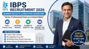 IBPS Recruitment 2026: Apply Online for Banker Faculty & Executive Secretary Posts